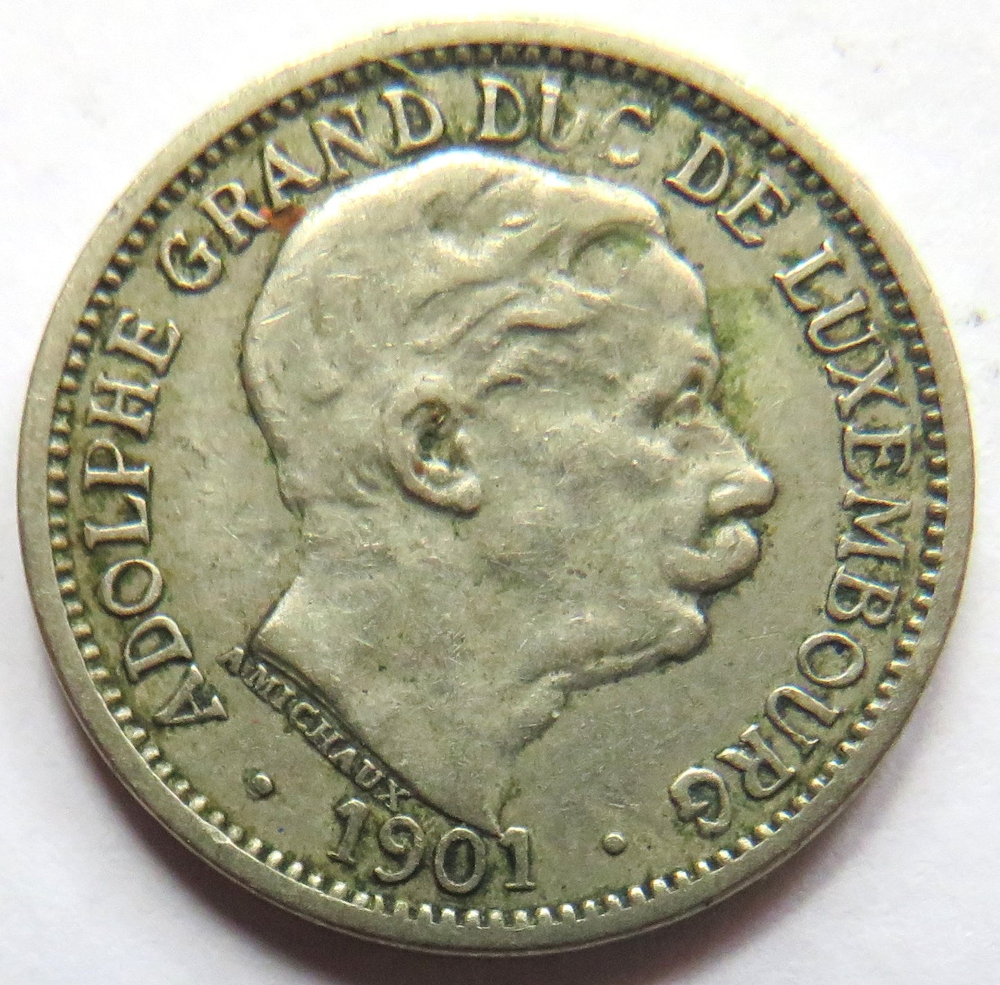 1901 Luxembourg 10 Centimes Coin
