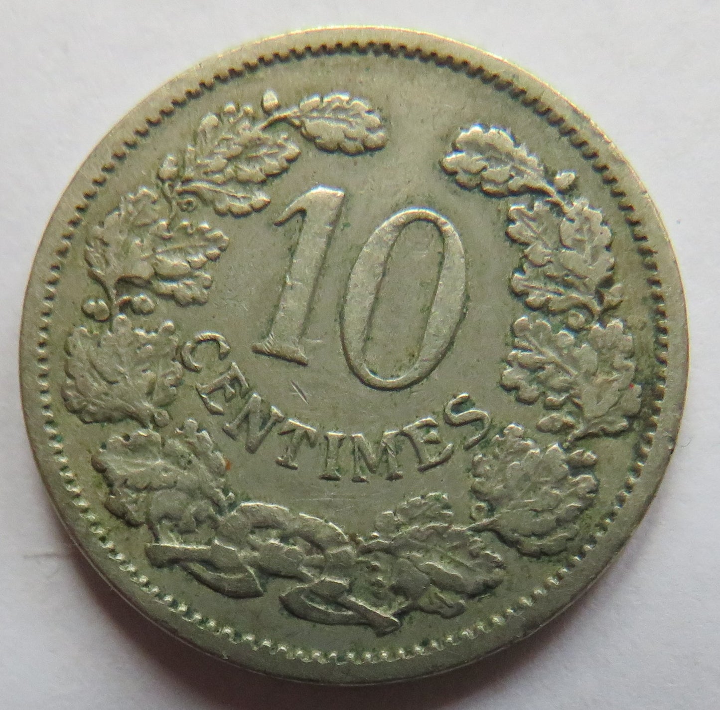 1901 Luxembourg 10 Centimes Coin