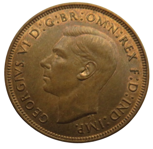 1938 King George VI One Penny Coin In Higher Grade