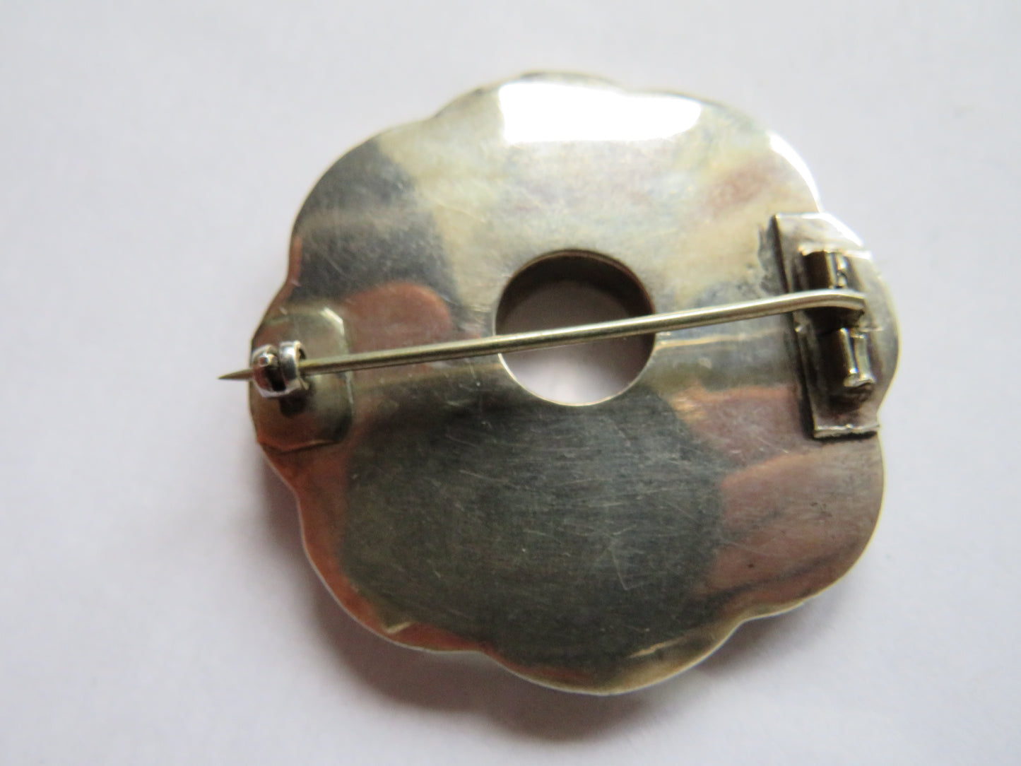 Antique Victorian Scottish Agate & Silver Brooch