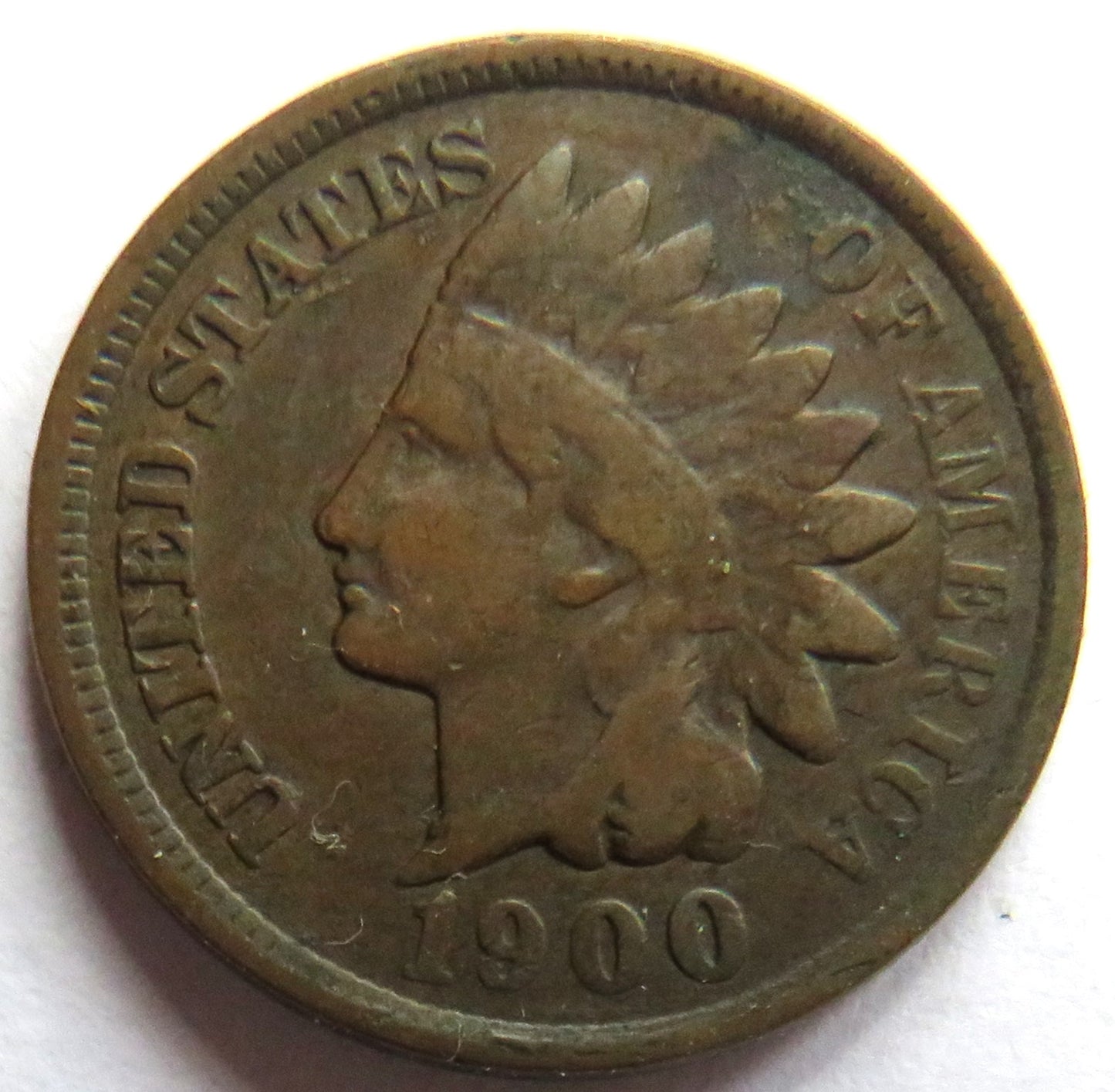 1900 USA Indian Head One Cent Coin