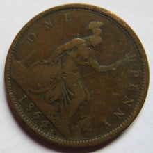 Load image into Gallery viewer, 1864 Queen Victoria Bun Head One Penny Coin - Great Britain
