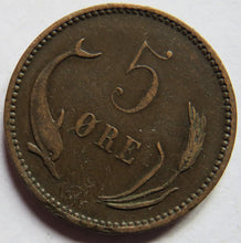 Load image into Gallery viewer, 1906 Denmark 5 Ore Coin
