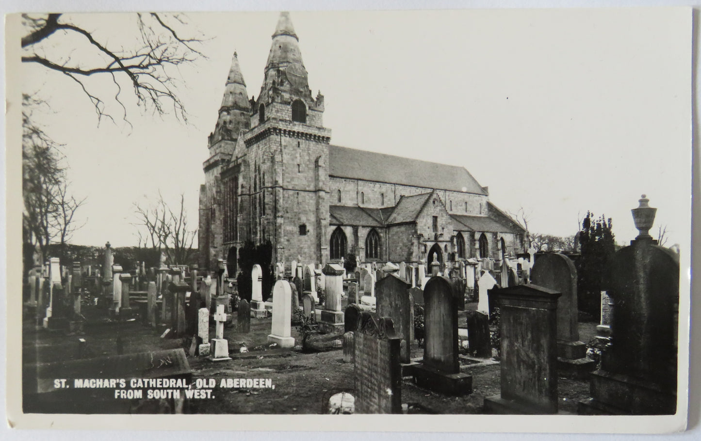 Vintage Postcard of St. Machar's Cathedral, Old Aberdeen, From South West
