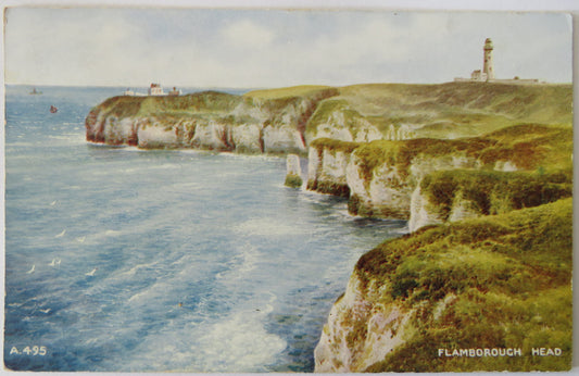 Vintage Postcard of Flamborough Head, 1944