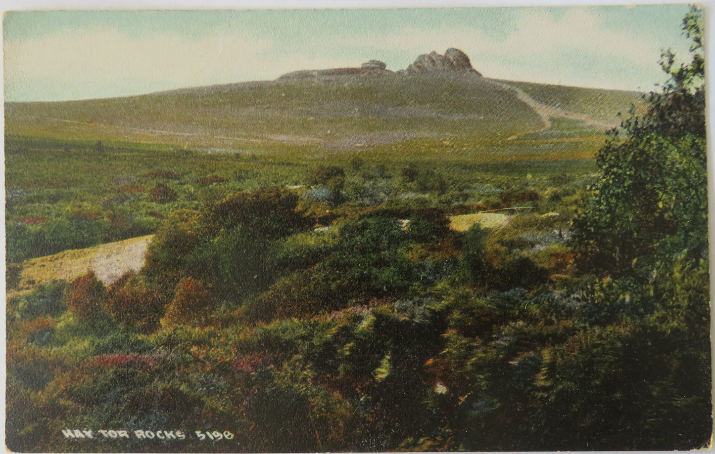 Vintage Postcard of Hay Tor Rocks