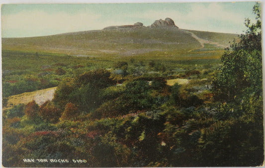 Vintage Postcard of Hay Tor Rocks