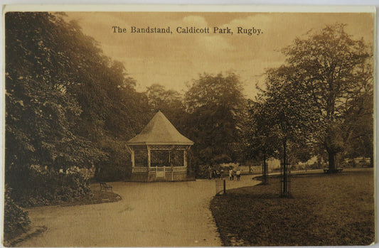 Vintage Postcard of The Bandstand, Caldicott Park, Rugby