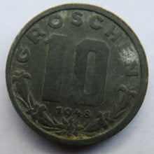 Load image into Gallery viewer, 1948 Austria 10 Groschen Coin
