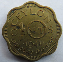 Load image into Gallery viewer, 1944 King George VI Ceylon 10 Cents Coin
