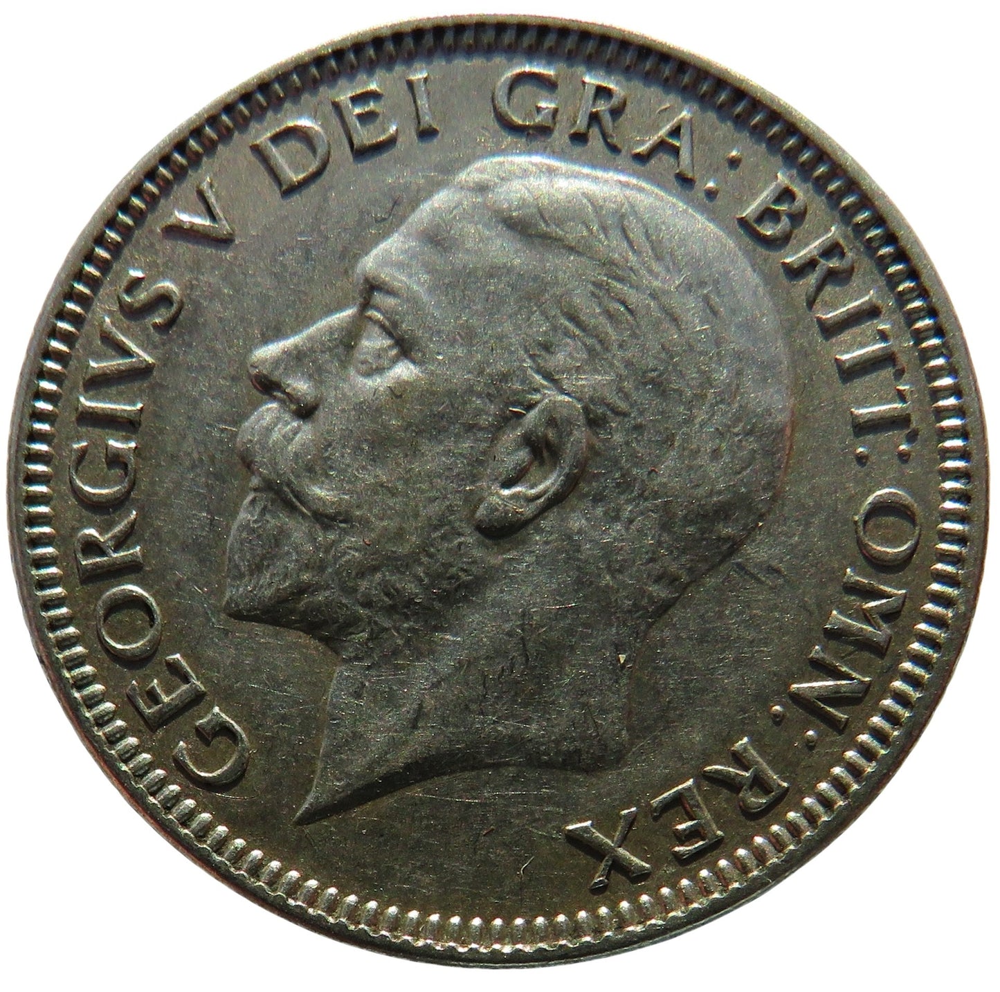 1933 King George V Silver Shilling Coin - Great Britain