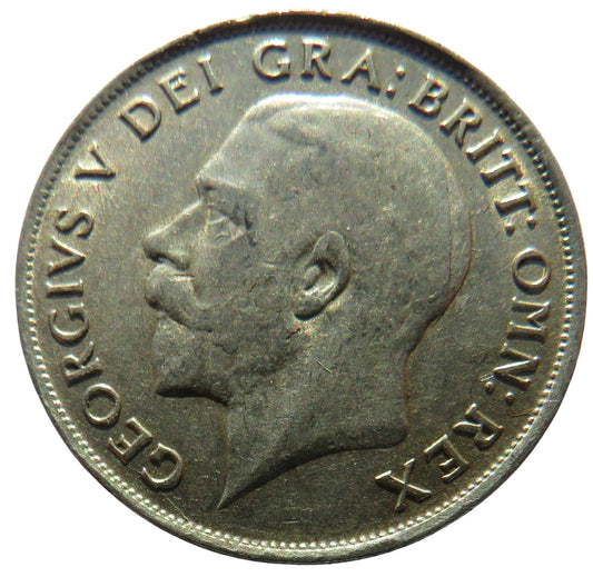 1921 King George V Silver Shilling Coin - Great Britain