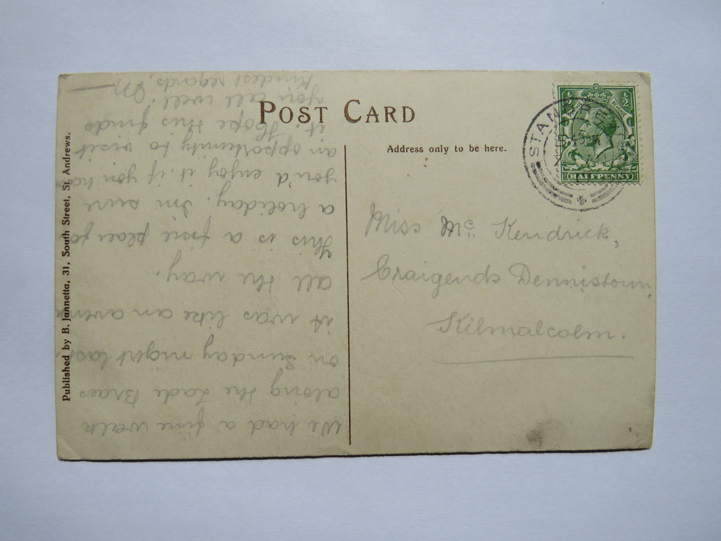 Vintage Postcard of St. Andrews, Law Mill Bridge, Lade Braes