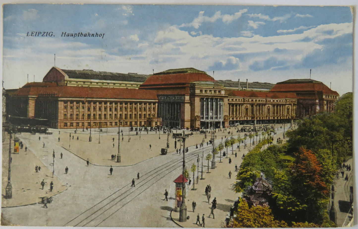 Vintage Postcard of Leipzig, Hauptbahnhof