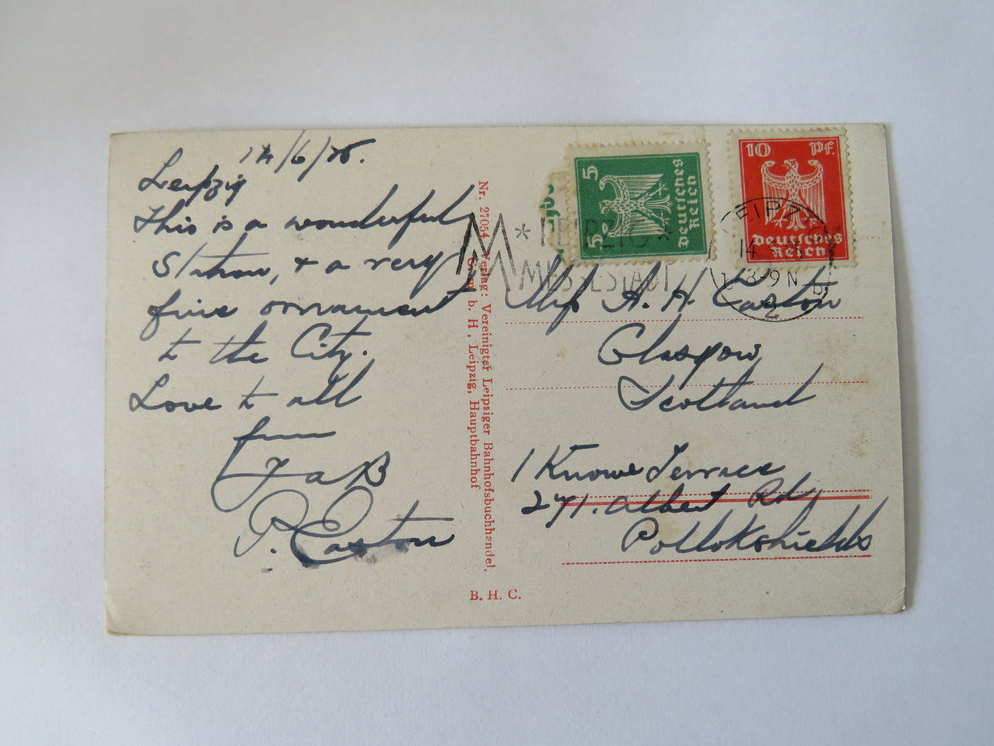 Vintage Postcard of Leipzig, Hauptbahnhof