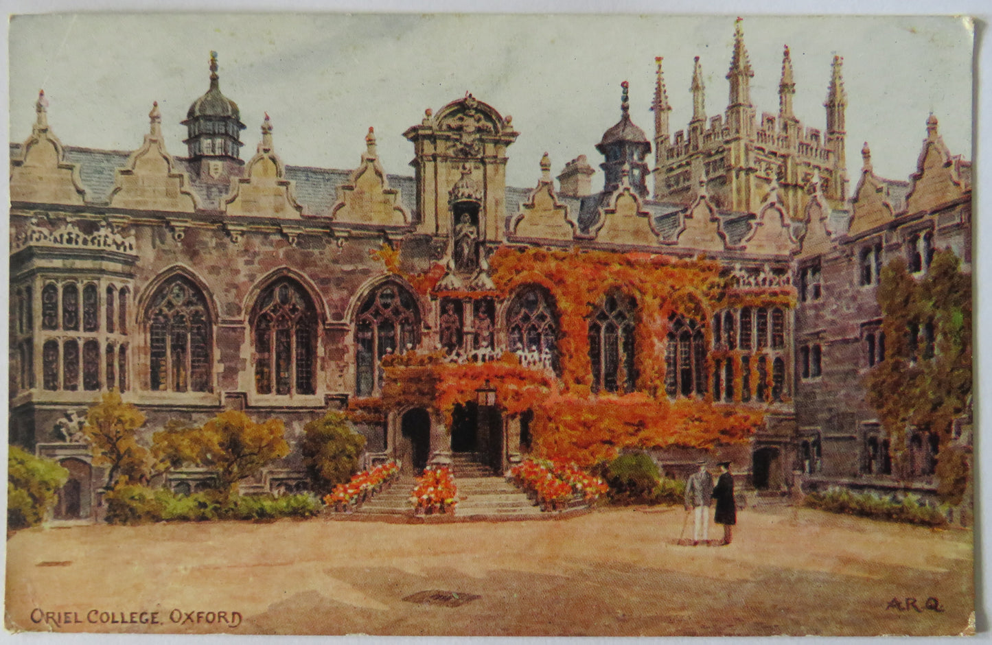 Vintage Postcard of Oriel College, Oxford