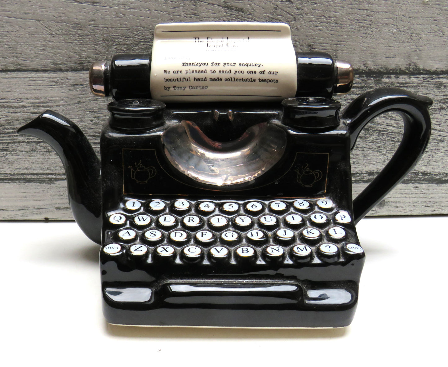Vintage Novelty Typewriter Teapot By Tony Carter