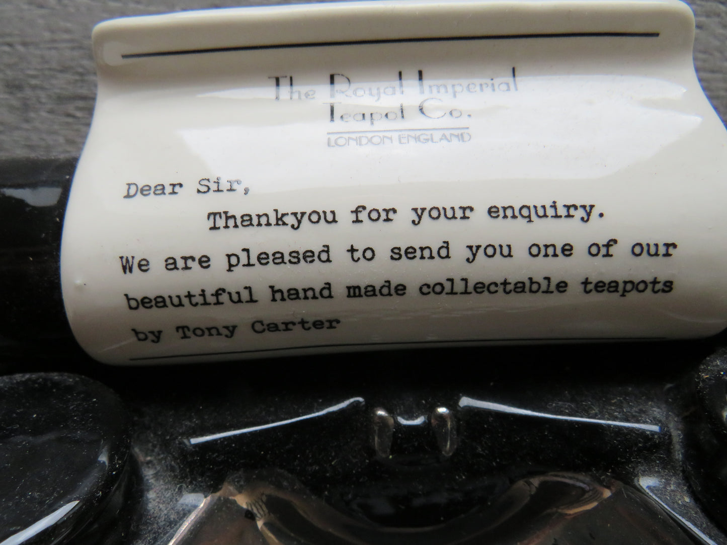 Vintage Novelty Typewriter Teapot By Tony Carter