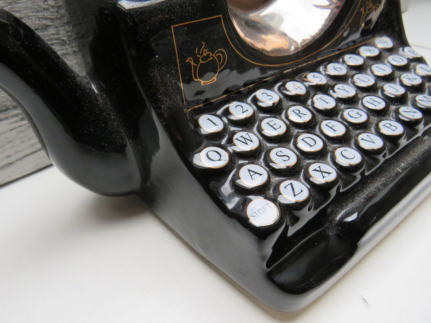 Vintage Novelty Typewriter Teapot By Tony Carter