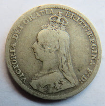 Load image into Gallery viewer, 1893 Queen Victoria Jubilee Head Silver Threepence Coin - Great Britain
