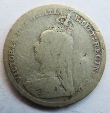 Load image into Gallery viewer, 1892 Queen Victoria Jubilee Head Silver Threepence Coin - Great Britain
