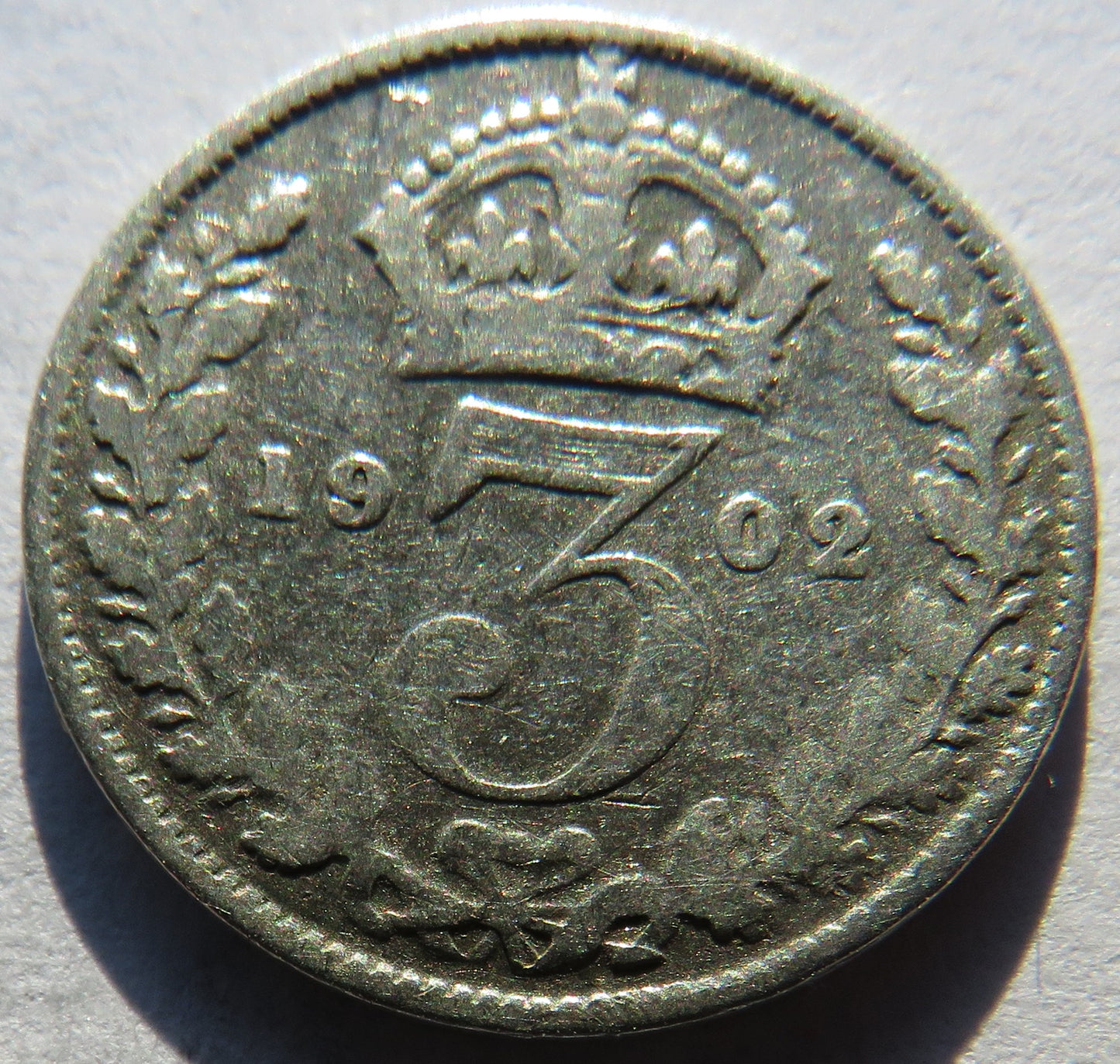 1902 King Edward VII Silver Threepence Coin - Great Britain