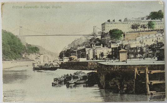 Vintage Postcard of Clifton Suspension Bridge, Bristol, 1905