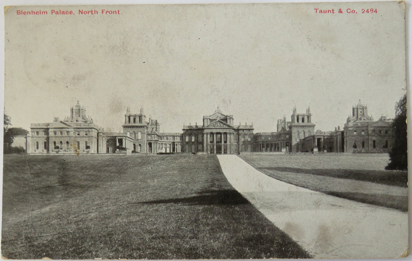 Vintage Postcard of Blenheim Palace, North Front, Taunt & Co, 1908