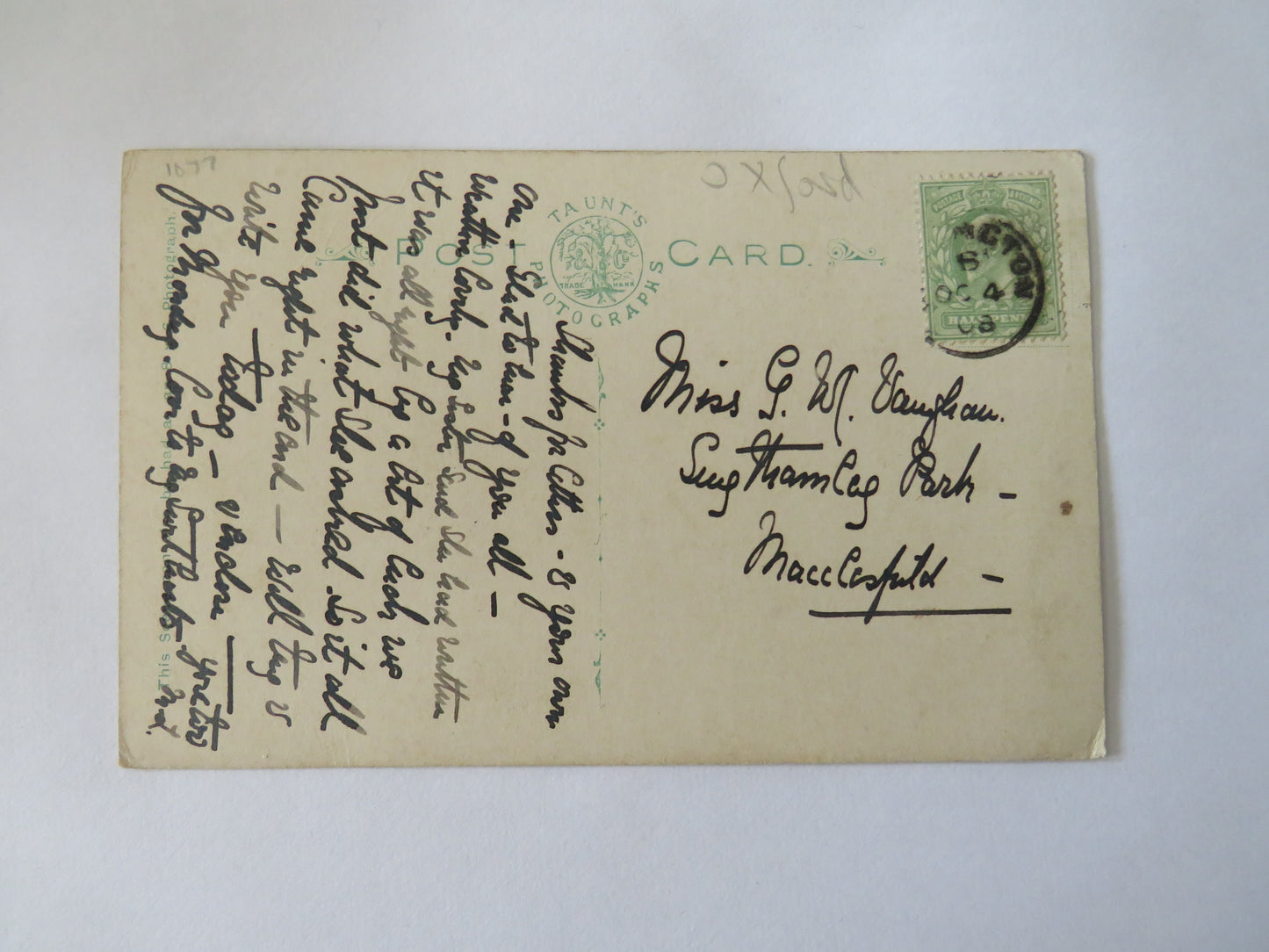 Vintage Postcard of Blenheim Palace, North Front, Taunt & Co, 1908