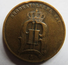 Load image into Gallery viewer, 1875 Sweden 2 Ore Coin
