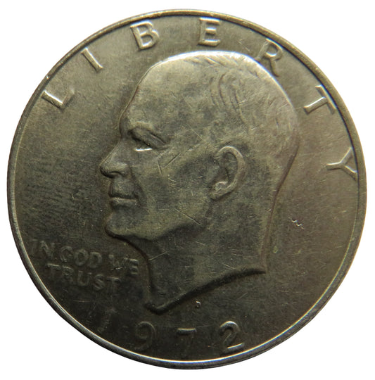1972 USA Eisenhower $1 One Dollar Coin