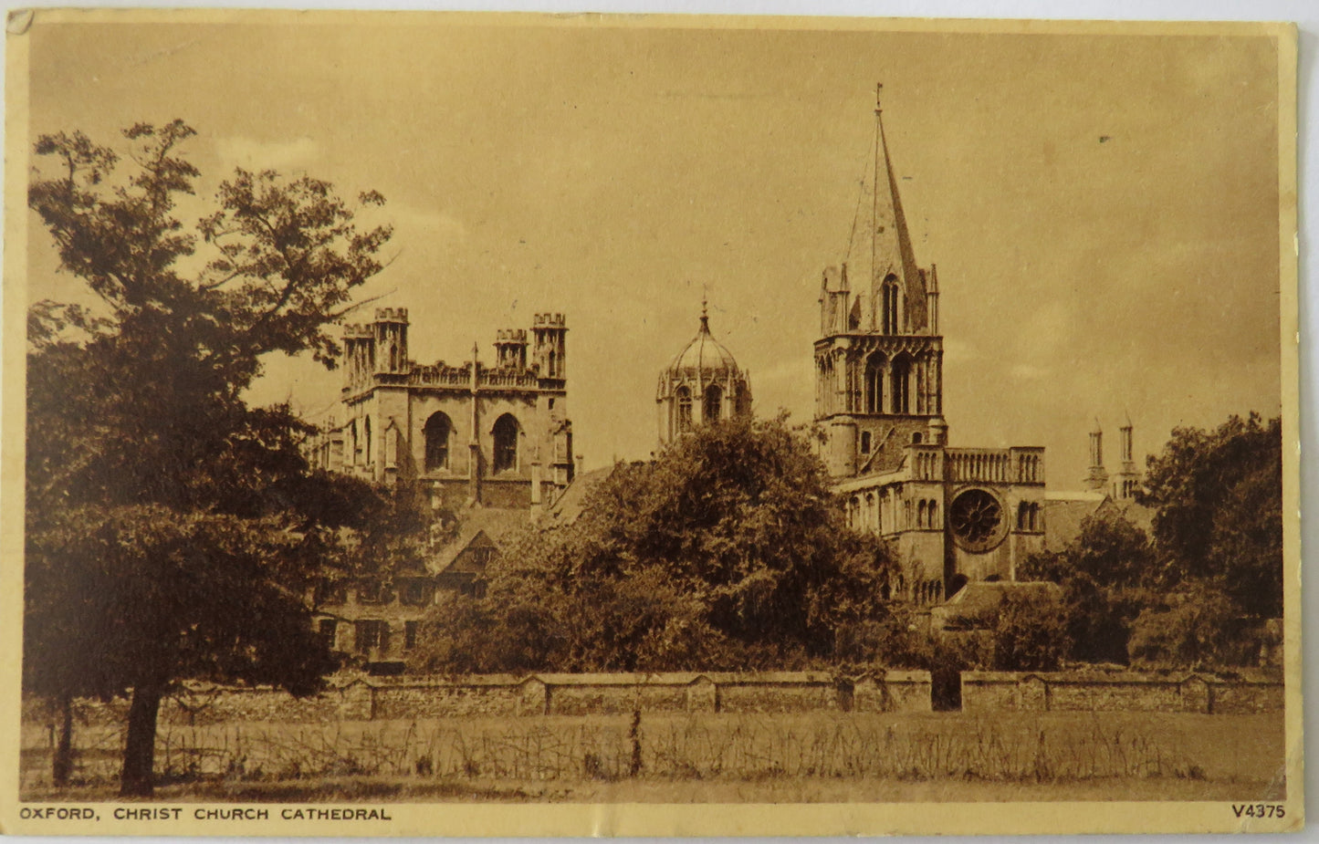 Vintage Postcard of Oxford, Chirst Church Cathedral, 1956