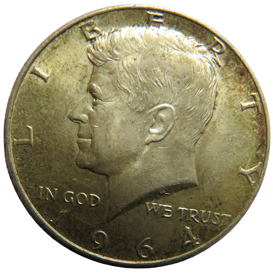 1964 USA Kennedy Silver $1/2 Half Dollar Coin