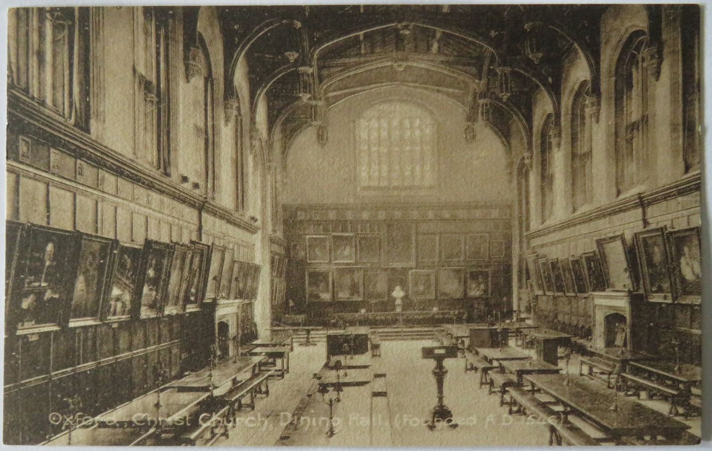 Vintage Postcard of Oxofrd, Christ Church, Dining Hall