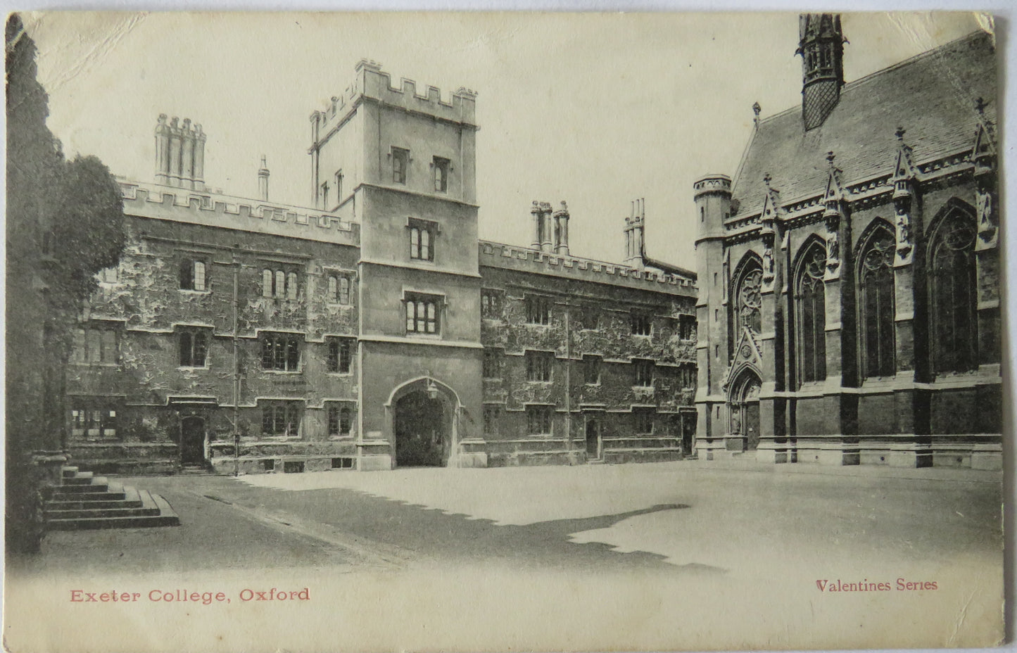 Vintage Postcard of Exeter College, Oxford, Valentines Series