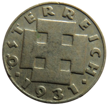 Load image into Gallery viewer, 1931 Austria 5 Groschen Coin
