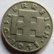 Load image into Gallery viewer, 1931 Austria 5 Groschen Coin
