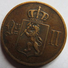 Load image into Gallery viewer, 1899 Norway 5 Ore Coin
