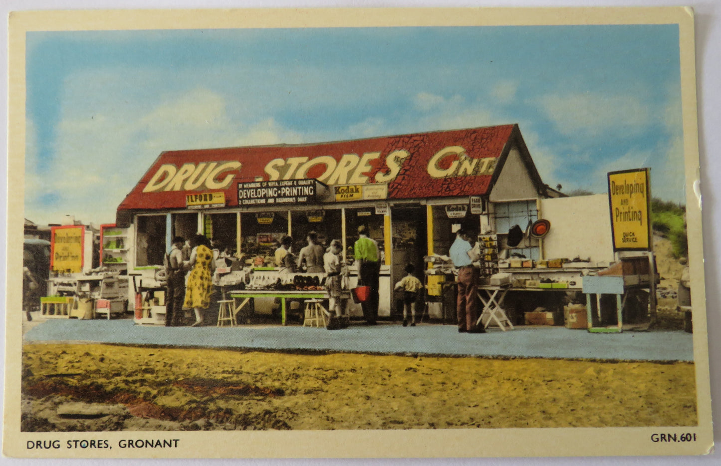 Vintage Postcard of Drug Stores, Gronant