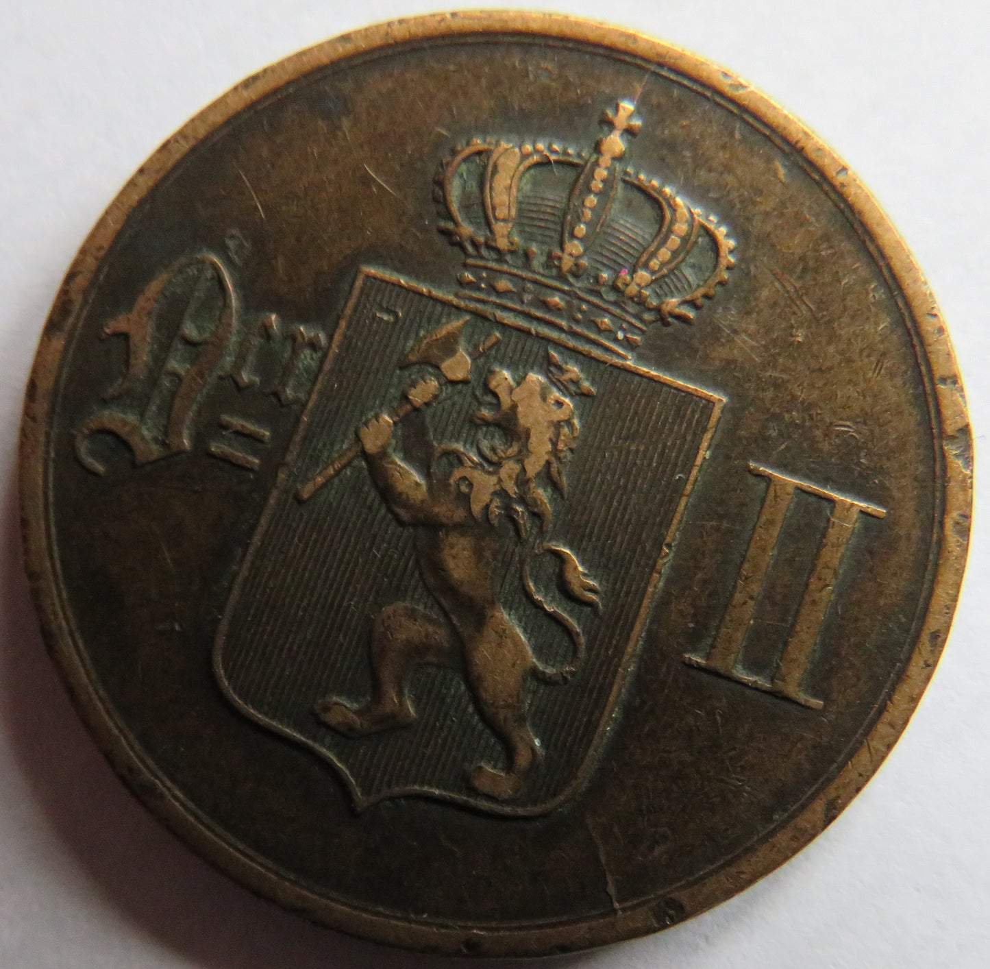 1896 Norway 5 Ore Coin