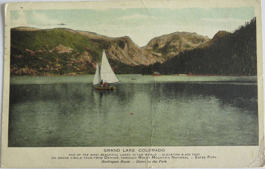 Vintage Postcard of Grand Lake Colorado 1924