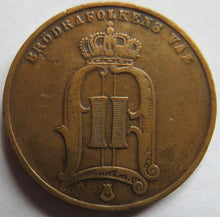 Load image into Gallery viewer, 1875 Sweden 5 Ore Coin
