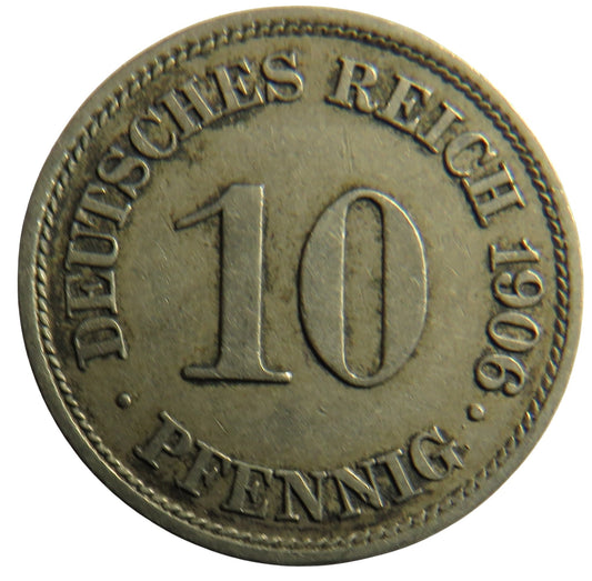 1906-A Germany 10 Pfennig Coin