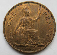 Load image into Gallery viewer, 1947 King George VI One Penny Coin In Higher Grade - Great Britain
