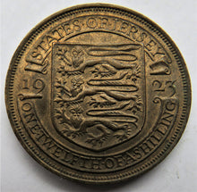 Load image into Gallery viewer, 1923 King George V States Of Jersey 1/12th of a Shilling Coin Higher Grade
