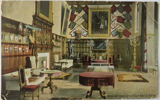 Vintage Postcard of the Grand Ball-room, Garron Tower Hotel, Co. Antrim