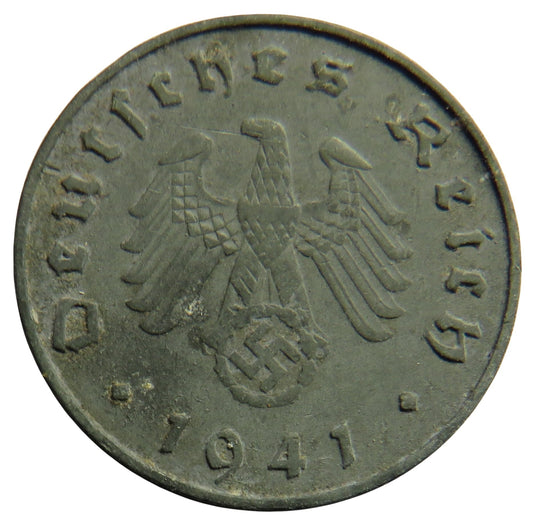 1941-A Germany - Third Reich 10 Reichspfennig Coin