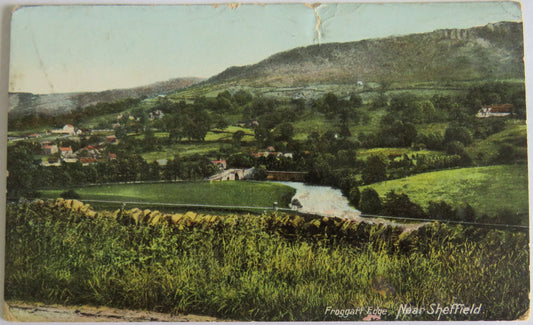 Vintage Postcard Of Froggatt Edge, Near Sheffield 1907