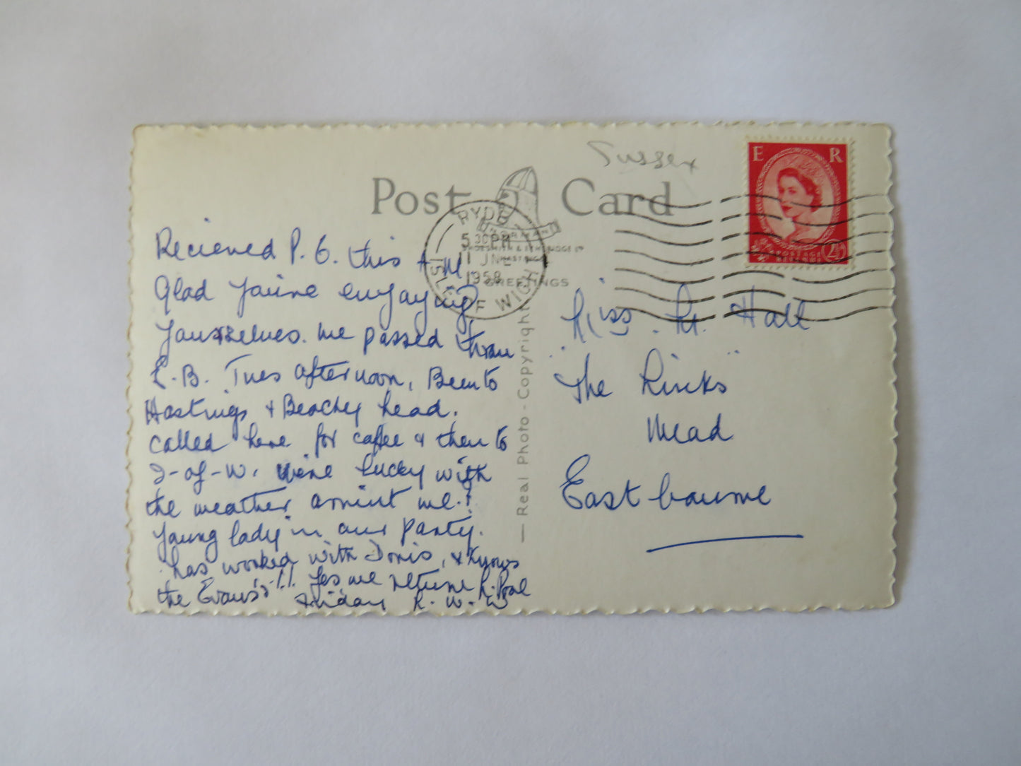 Vintage Postcard of Greetings from Bognor Regis, 1958