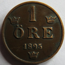 Load image into Gallery viewer, 1895 Sweden One Ore Coin
